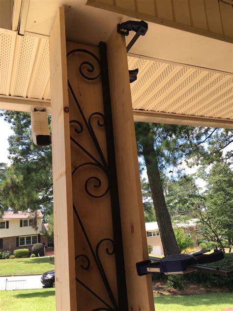 cover up column house outdoor metal|wrought iron column cover.